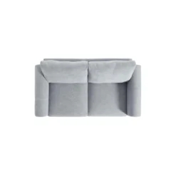 Noak 2-Seater Grey Woven Fabric Sofa With Chrome Legs -Best Furniture Shop AYSF 014 GREY WOVEN 2ST WB5