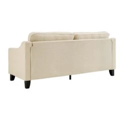 Harper 3-Seater Slope Arm Beige Woven Fabric Sofa -Best Furniture Shop AYSF 015 BEIGE WOVEN 3ST WB4