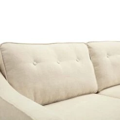 Harper 3-Seater Slope Arm Beige Woven Fabric Sofa -Best Furniture Shop AYSF 015 BEIGE WOVEN detail1