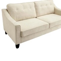Harper 3-Seater Slope Arm Beige Woven Fabric Sofa -Best Furniture Shop AYSF 015 BEIGE WOVEN detail2