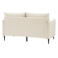 Bari Beige Woven Fabric Sofa 26 Bari Beige Woven Fabric Sofa -Best Furniture Shop AYSF 08 BEIGEFAB 2ST 3