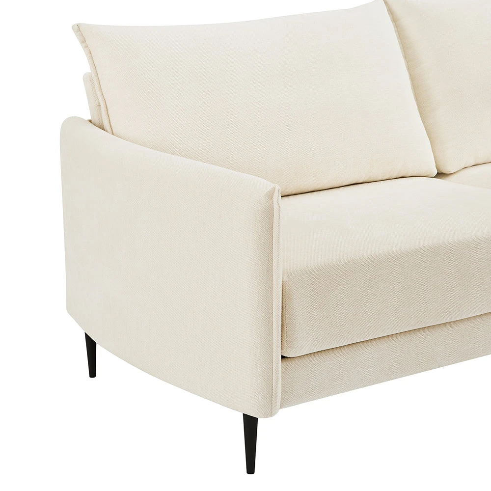 Bari Beige Woven Fabric Sofa 12 Bari Beige Woven Fabric Sofa - Image 12