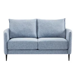 Bari Flax Blue Fabric Sofa 25 Bari Flax Blue Fabric Sofa -Best Furniture Shop AYSF 08 BLUEFAB 2ST 1