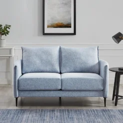 Bari Flax Blue Fabric Sofa 22 Bari Flax Blue Fabric Sofa -Best Furniture Shop AYSF 08 BLUEFAB 2ST main