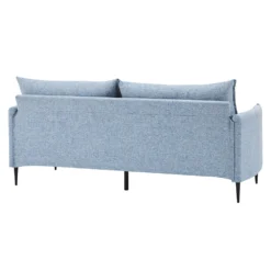 Bari Flax Blue Fabric Sofa 21 Bari Flax Blue Fabric Sofa -Best Furniture Shop AYSF 08 BLUEFAB 3ST 3