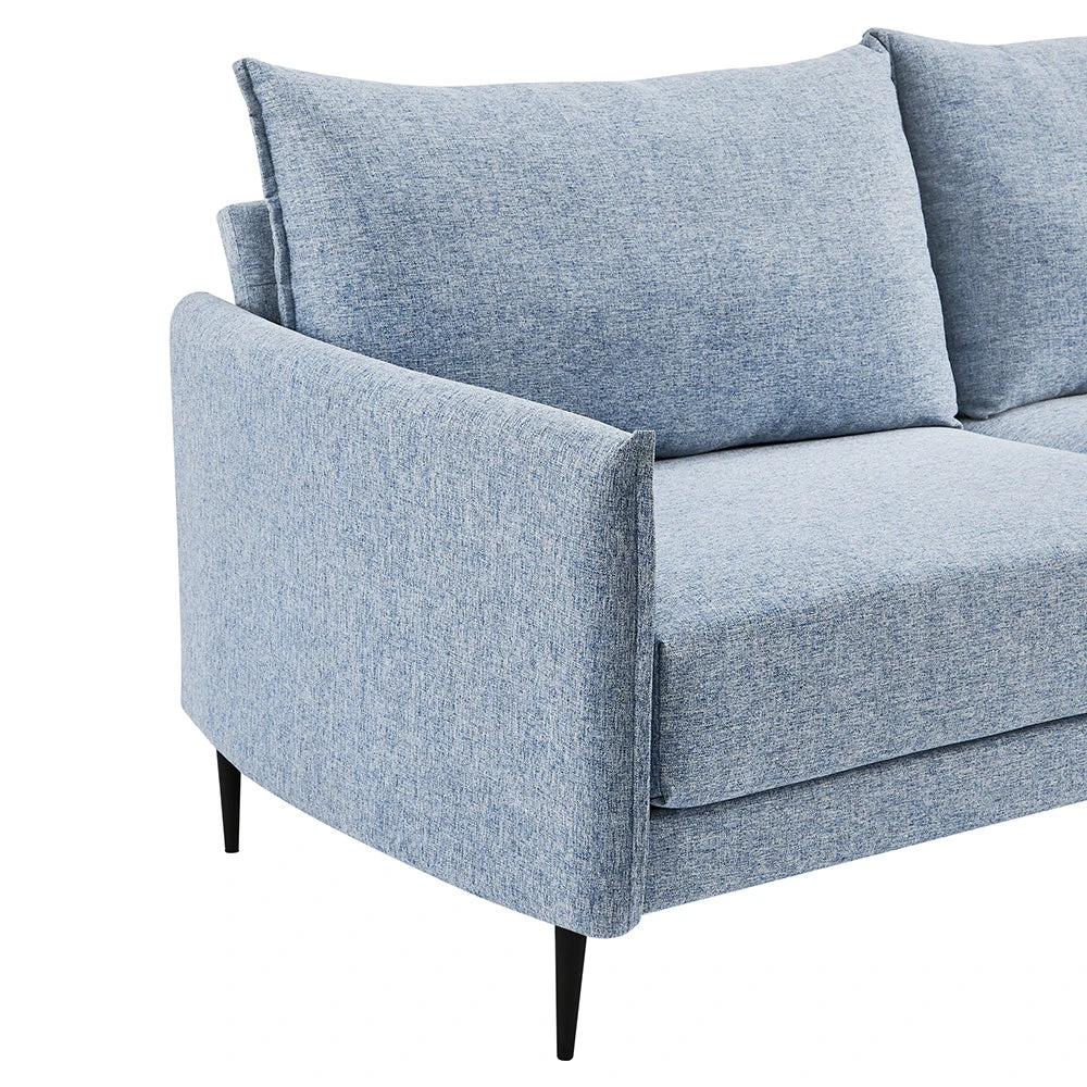 Bari Flax Blue Fabric Sofa 14 Bari Flax Blue Fabric Sofa - Image 14