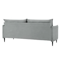 Bari Light Grey Brushed Fabric Sofa -Best Furniture Shop AYSF 08 LGREYFAB 3ST 4