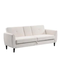 Latimer Beige Woven Fabric 3-Seater Storage Sofa Bed -Best Furniture Shop AYSF 09 BEIGEWOVEN 3ST WB2