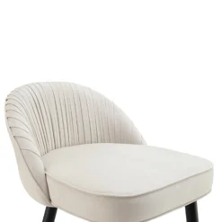 Miyae Set Of 2 Pleated Champagne Beige Velvet Upholstered Counter Stools -Best Furniture Shop BCH 2148 CHAMP VEL 2P detail1