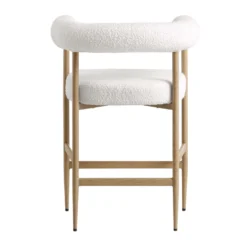 Fulbourn White Boucle Counter Stool With Natural Wood Effect Legs 19 Fulbourn White Boucle Counter Stool With Natural Wood Effect Legs -Best Furniture Shop BCH 2171 WHITE BOUCLE NAT WB5