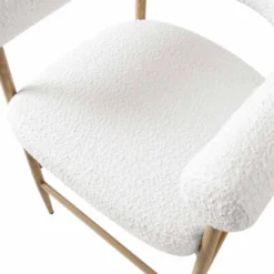 Fulbourn White Boucle Counter Stool With Natural Wood Effect Legs 21 Fulbourn White Boucle Counter Stool With Natural Wood Effect Legs -Best Furniture Shop BCH 2171 WHITE BOUCLE NAT detail2