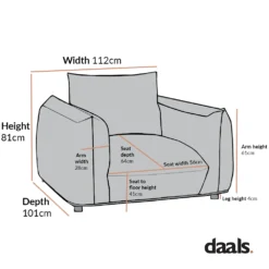 Gianni Armchair, Beige Woven Fabric -Best Furniture Shop BO 9678 1ST