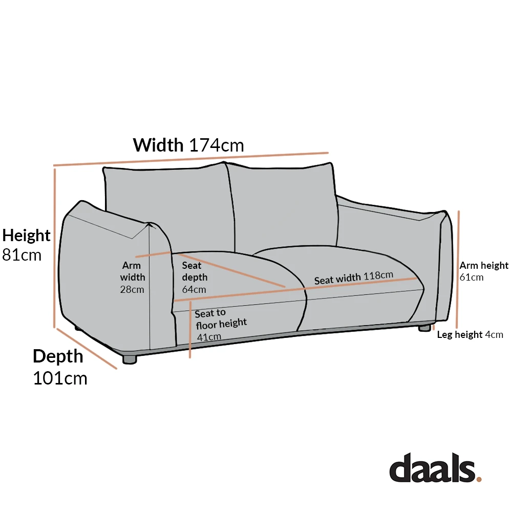 Gianni Two Seater Sofa, Goldenrod Velvet 6 Gianni Two Seater Sofa, Goldenrod Velvet - Image 6