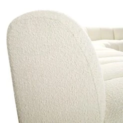 Granvia Ecru Boucle Modular Sofa, 5-Seater Grand L-Shaped Sofa -Best Furniture Shop BOSF 9381 BEIGE BOU 5ST CORNER detail2