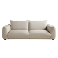 Gianni Three Seater Sofa, Beige Woven Fabric -Best Furniture Shop BOSF 9678 BEIGE WOV 3ST WB1