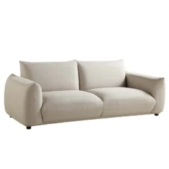Gianni Three Seater Sofa, Beige Woven Fabric -Best Furniture Shop BOSF 9678 BEIGE WOV 3ST WB2