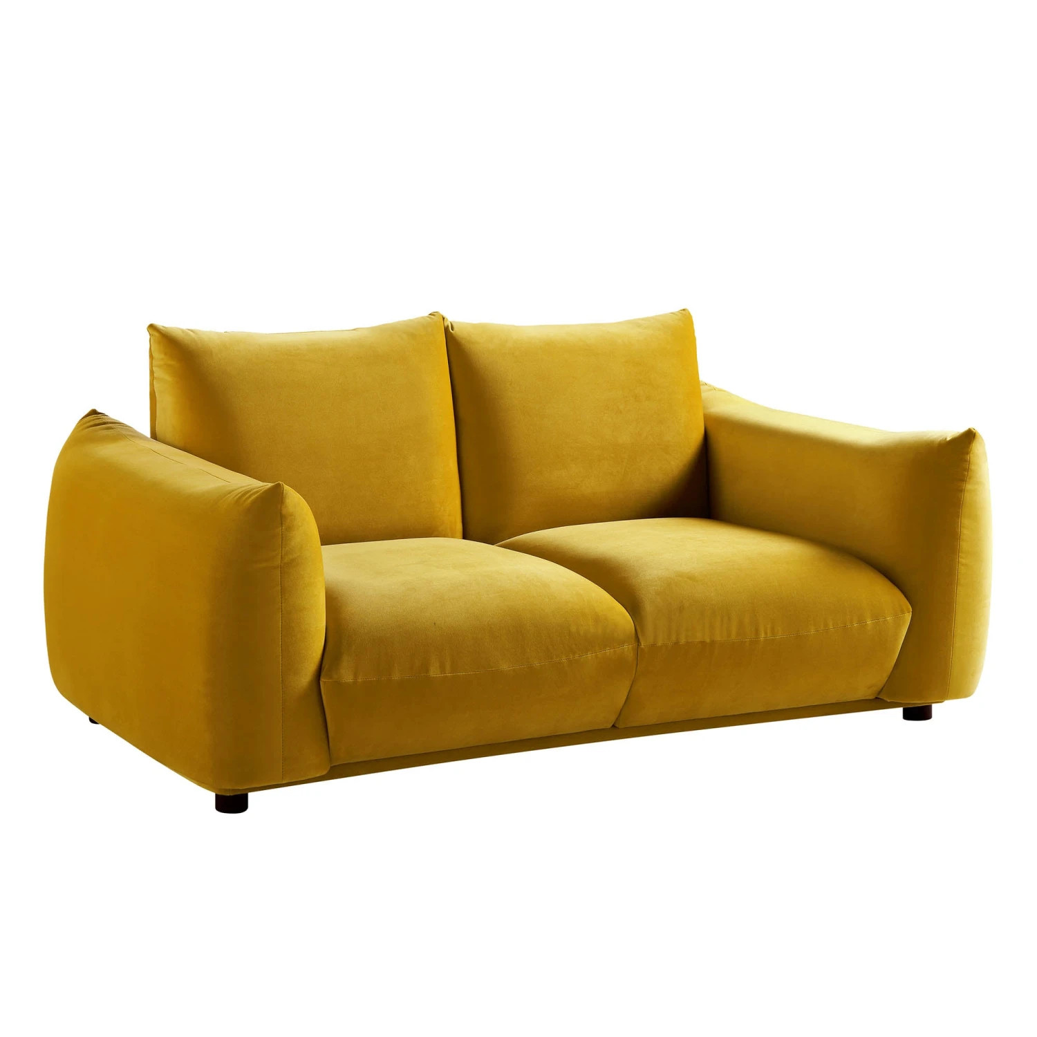 Gianni Two Seater Sofa, Goldenrod Velvet 7 Gianni Two Seater Sofa, Goldenrod Velvet - Image 7