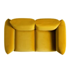 Gianni Two Seater Sofa, Goldenrod Velvet 22 Gianni Two Seater Sofa, Goldenrod Velvet -Best Furniture Shop BOSF 9678 GOLD VEL 2ST WB3