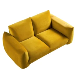 Gianni Two Seater Sofa, Goldenrod Velvet 23 Gianni Two Seater Sofa, Goldenrod Velvet -Best Furniture Shop BOSF 9678 GOLD VEL 2ST WB4