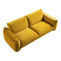 Gianni Three Seater Sofa, Goldenrod Velvet -Best Furniture Shop BOSF 9678 GOLD VEL 3ST WB4