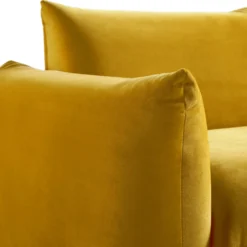 Gianni Three Seater Sofa, Goldenrod Velvet -Best Furniture Shop BOSF 9678 GOLD VEL 3ST detail1