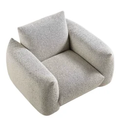 Gianni Armchair, Mist Grey Boucle -Best Furniture Shop BOSF 9678 GREY BOU 1ST WB3