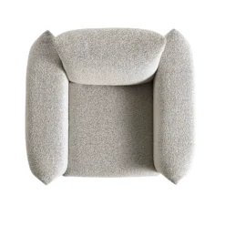 Gianni Armchair, Mist Grey Boucle -Best Furniture Shop BOSF 9678 GREY BOU 1ST WB4