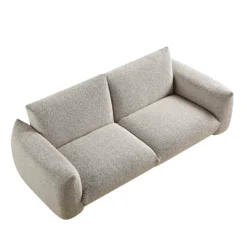Gianni Three Seater Sofa, Mist Grey Boucle -Best Furniture Shop BOSF 9678 GREY BOU 3ST WB4