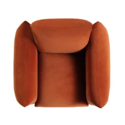 Gianni Armchair, Rust Velvet 21 Gianni Armchair, Rust Velvet -Best Furniture Shop BOSF 9678 RUST VEL 1ST WB3