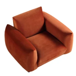 Gianni Armchair, Rust Velvet 22 Gianni Armchair, Rust Velvet -Best Furniture Shop BOSF 9678 RUST VEL 1ST WB4