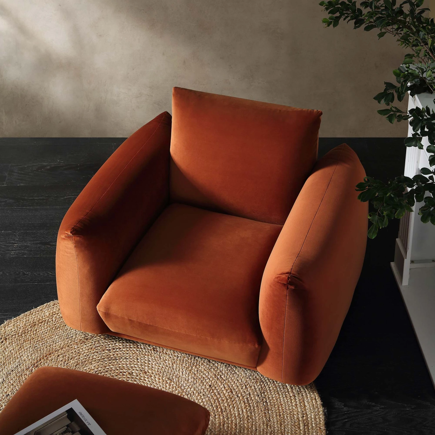 Gianni Armchair, Rust Velvet 3 Gianni Armchair, Rust Velvet - Image 3