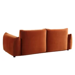Gianni Three Seater Sofa, Rust Velvet -Best Furniture Shop BOSF 9678 RUST VEL 3ST WB6