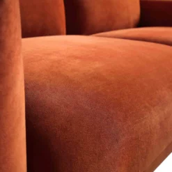 Gianni Three Seater Sofa, Rust Velvet -Best Furniture Shop BOSF 9678 RUST VEL 3ST detail5