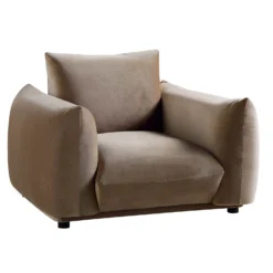 Gianni Armchair, Mink Velvet -Best Furniture Shop BOSF 9678 TAUPE VEL 1ST WB2