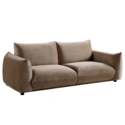 Gianni Three Seater Sofa, Mink Velvet 19 Gianni Three Seater Sofa, Mink Velvet -Best Furniture Shop BOSF 9678 TAUPE VEL 3ST WB2