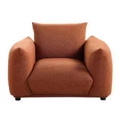 Gianni Armchair, Terracotta Fabric -Best Furniture Shop BOSF 9678 TERRA LIN 1ST WB1