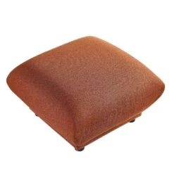 Gianni Pouffe, Terracotta Fabric -Best Furniture Shop BOSF 9678 TERRA LIN STOOL WB2