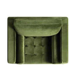 Henrietta Armchair, Moss Green Velvet -Best Furniture Shop BOSF 9680 FERN VEL 1ST WB3