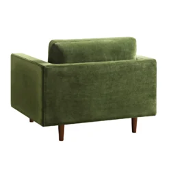 Henrietta Armchair, Moss Green Velvet -Best Furniture Shop BOSF 9680 FERN VEL 1ST WB4