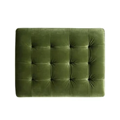 Henrietta Ottoman, Moss Green Velvet -Best Furniture Shop BOSF 9680 FERN VEL STOOL WB4