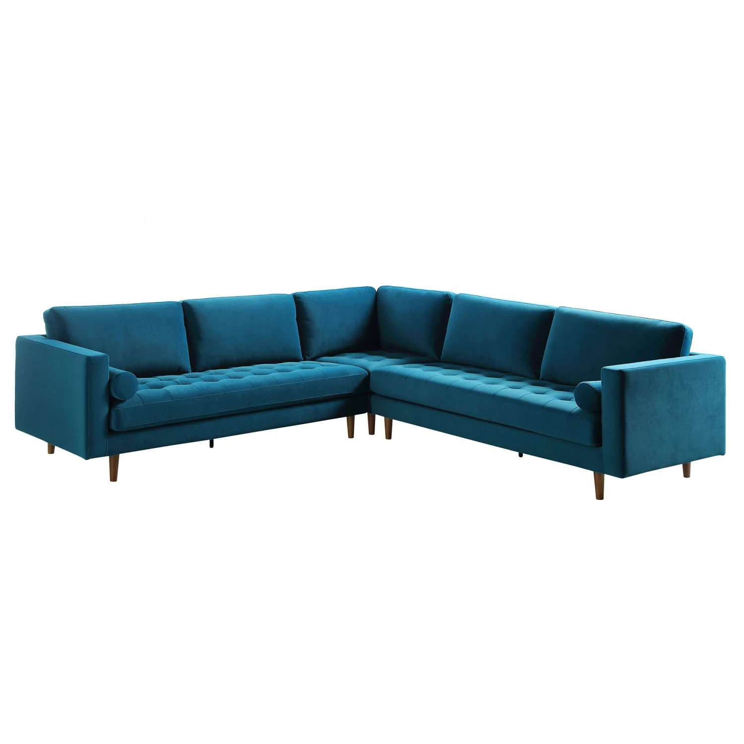 Henrietta 5+Seater Corner Sofa, Teal Velvet 3 Henrietta 5+Seater Corner Sofa, Teal Velvet - Image 3