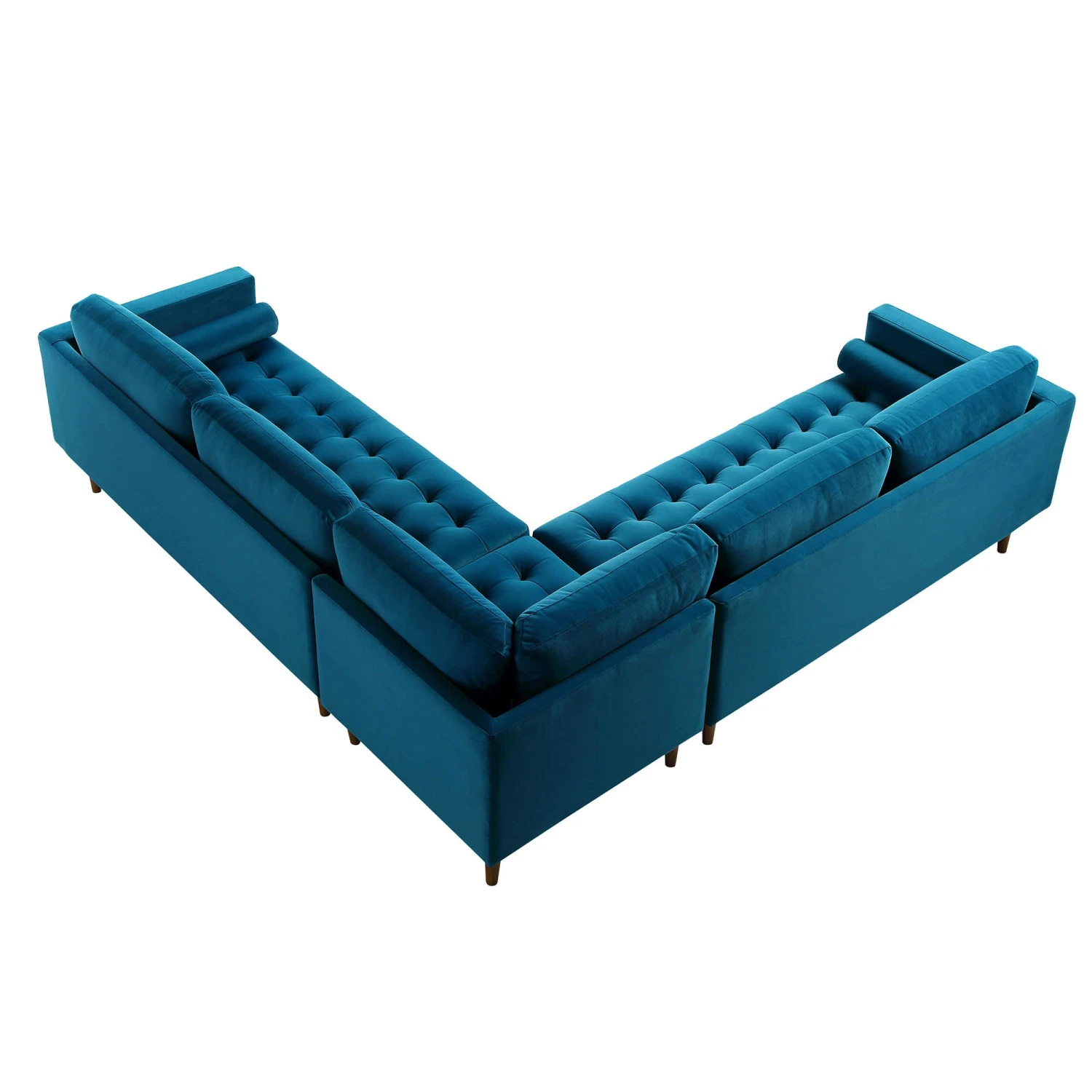Henrietta 5+Seater Corner Sofa, Teal Velvet 8 Henrietta 5+Seater Corner Sofa, Teal Velvet - Image 8