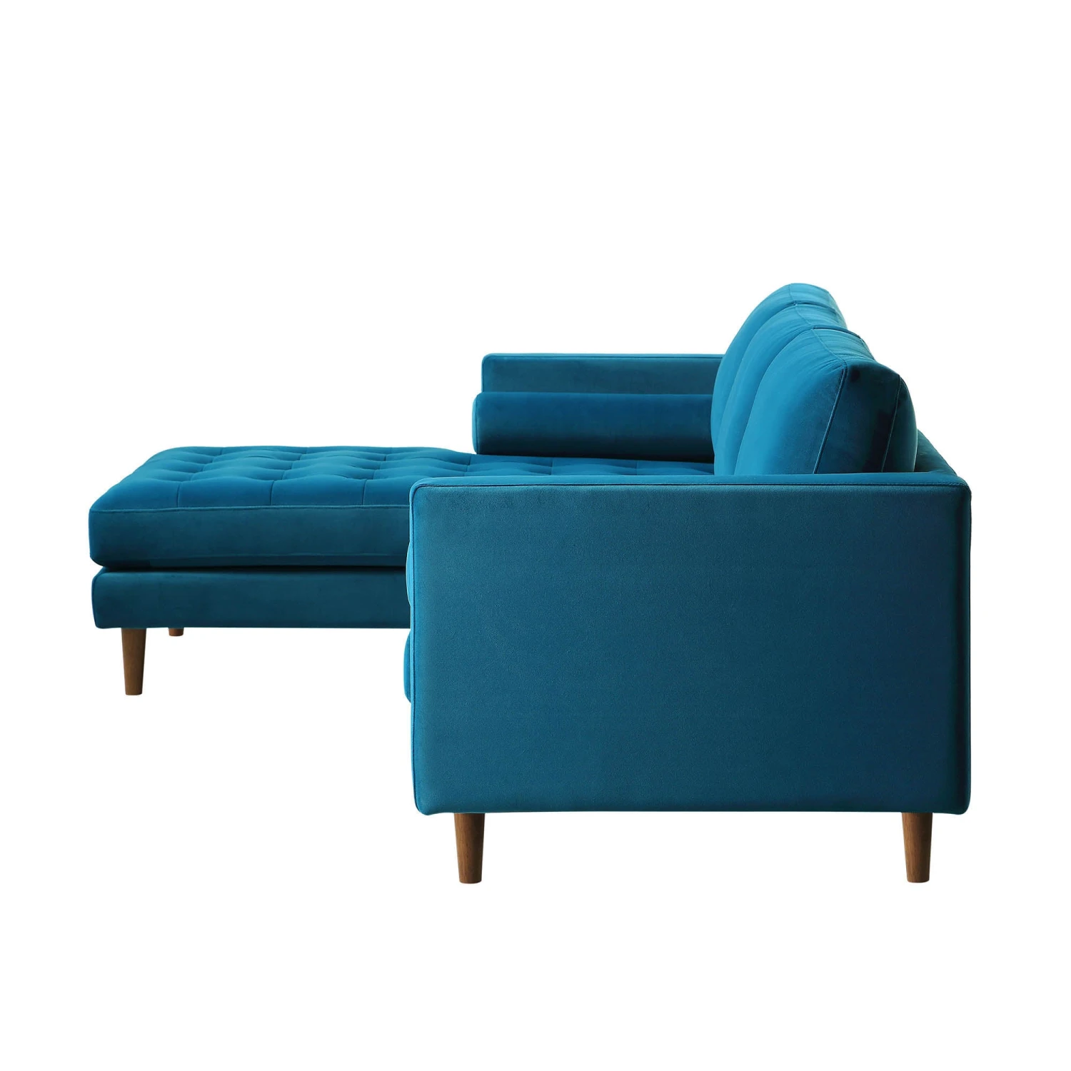 Henrietta Grand 4-Seater LHF Chaise End Sofa, Teal Velvet 7 Henrietta Grand 4-Seater LHF Chaise End Sofa, Teal Velvet - Image 7