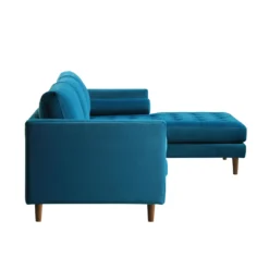 Henrietta Grand 4-Seater RHF Chaise End Sofa, Teal Velvet -Best Furniture Shop BOSF 9680 TEAL VELRHF WB4