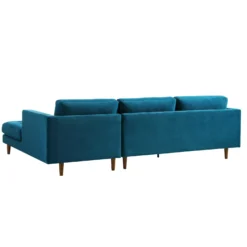Henrietta Grand 4-Seater RHF Chaise End Sofa, Teal Velvet -Best Furniture Shop BOSF 9680 TEAL VELRHF WB5