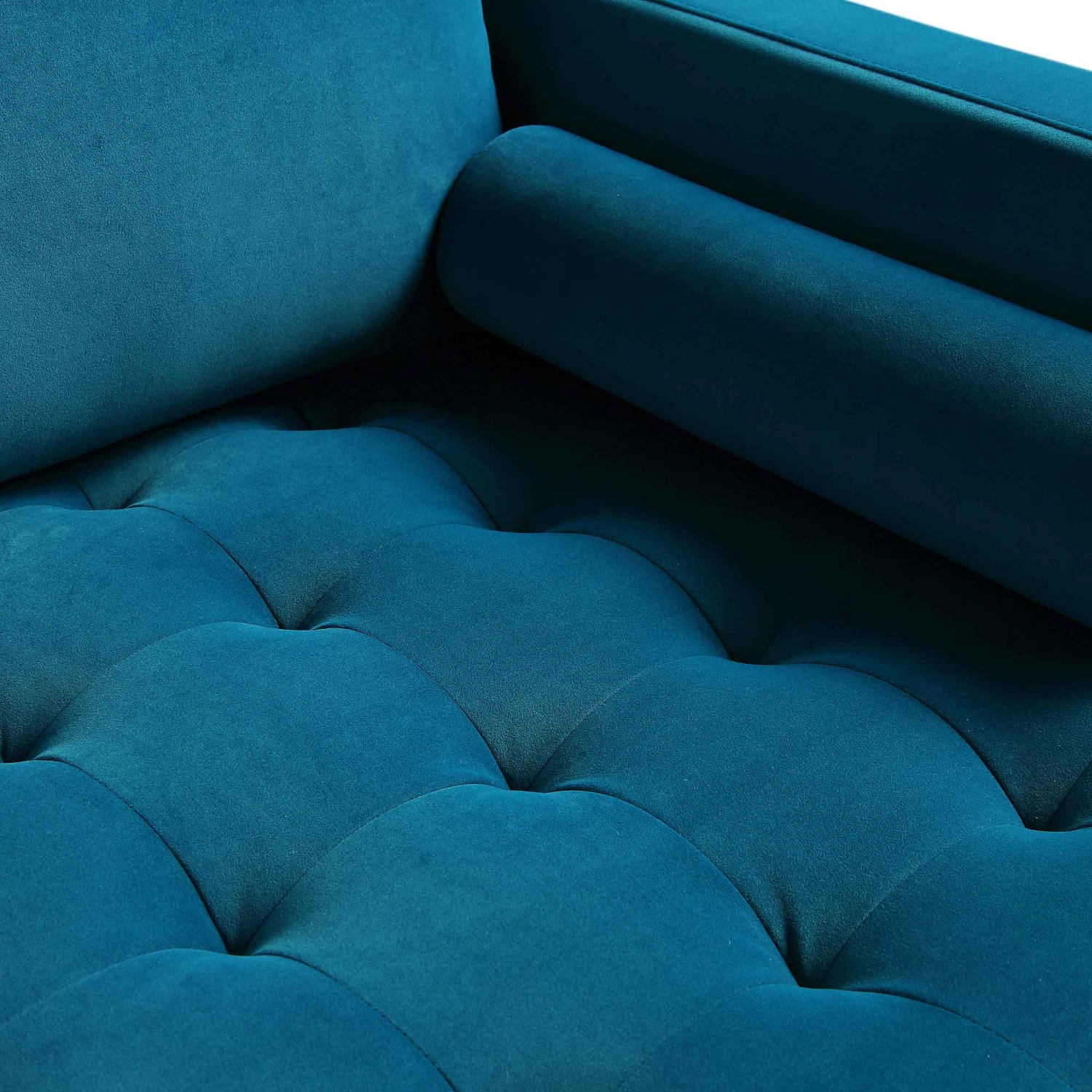 Henrietta Grand 4-Seater LHF Chaise End Sofa, Teal Velvet 11 Henrietta Grand 4-Seater LHF Chaise End Sofa, Teal Velvet - Image 11