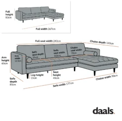 Henrietta Grand 4-Seater RHF Chaise End Sofa, Teal Velvet -Best Furniture Shop BOSF Sofas BO 9680 RH Chaisecopy cfd33083 4c6e 46da bf26 ff6c23d15791
