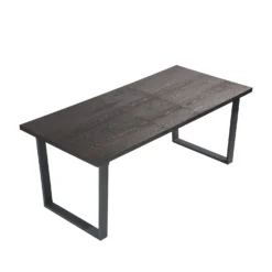 BERN 6-8 Seater Dark Oak Extending Dining Table With Metal Legs -Best Furniture Shop BSD 002 WALNUT 1