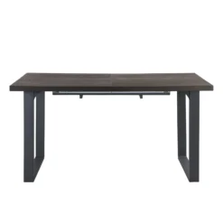 BERN 6-8 Seater Dark Oak Extending Dining Table With Metal Legs -Best Furniture Shop BSD 002 WALNUT 3