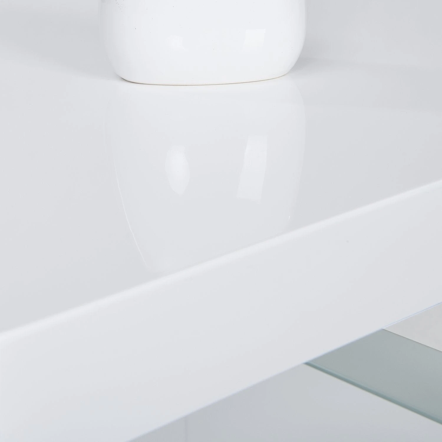 Albion White High Gloss And Glass Coffee Table 5 Albion White High Gloss And Glass Coffee Table - Image 5